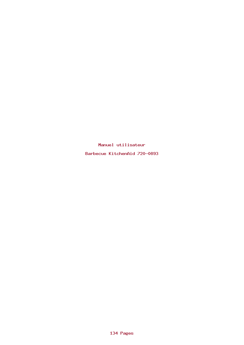 Page 1 de la notice Manuel utilisateur KitchenAid 720-0893