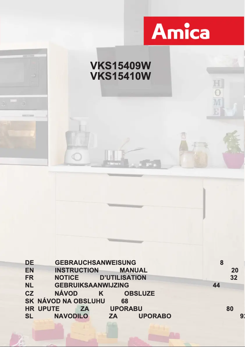 Page 1 de la notice Manuel utilisateur Amica VKS 15409 W