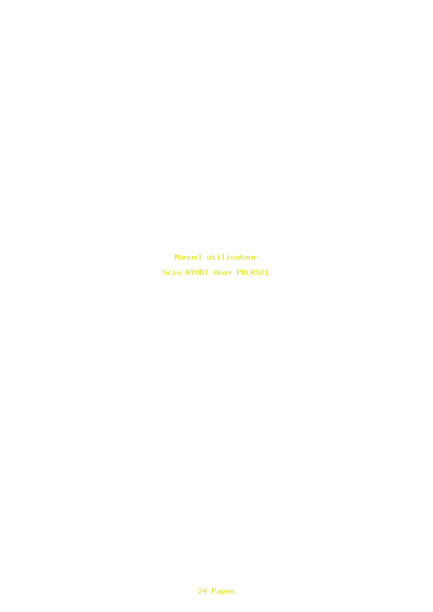 Page 1 de la notice Manuel utilisateur RYOBI One+ PBLRS01