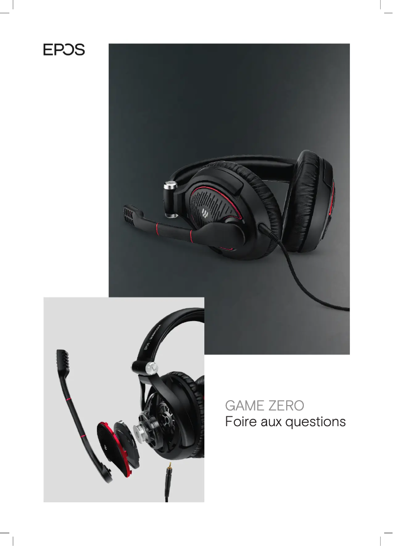 Page 1 de la notice Manuel utilisateur Sennheiser Sennheiser Game Zero