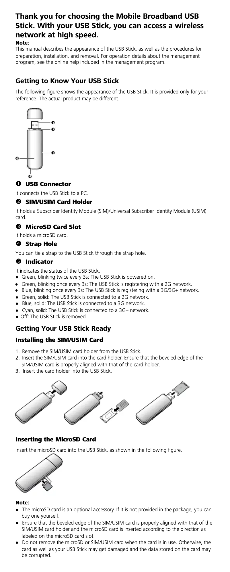 Page 1 of the manual User Manual Huawei E156