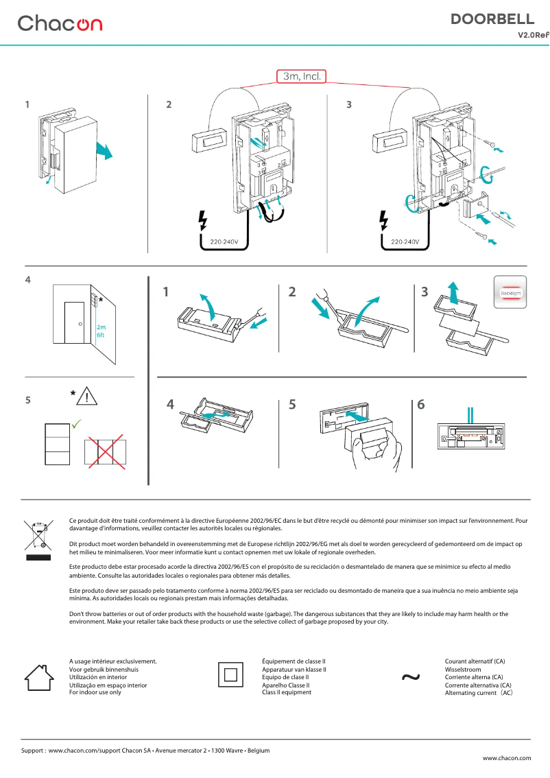 Page 1 de la notice Manuel utilisateur Chacon 84198