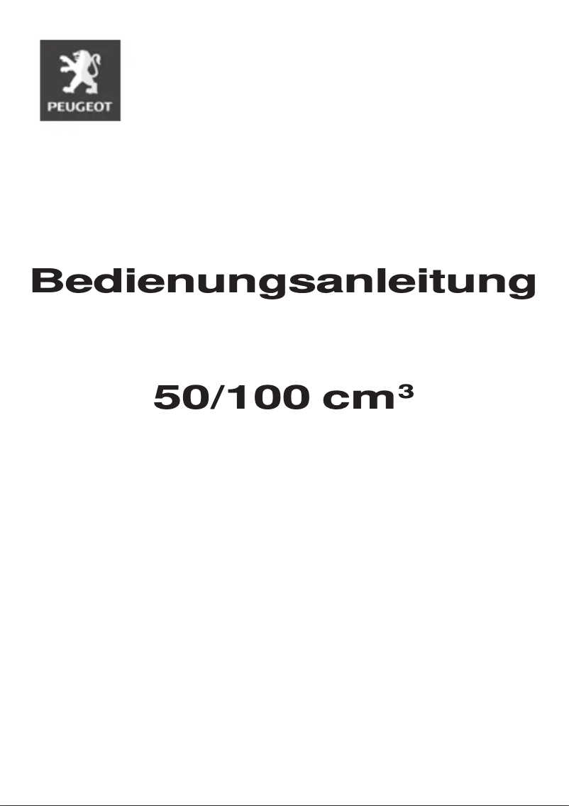 Page 1 de la notice Manuel utilisateur Peugeot Speedfight 2 100cc