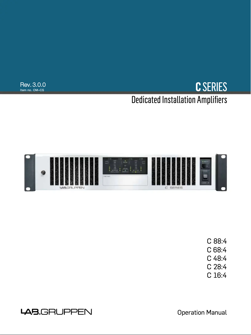 Página 1 del manual Manual de usuario Lab Gruppen C68:4