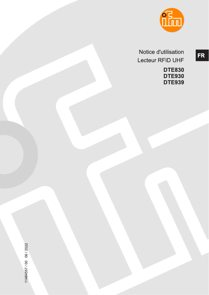 Page 1 de la notice Manuel utilisateur IFM DTE930