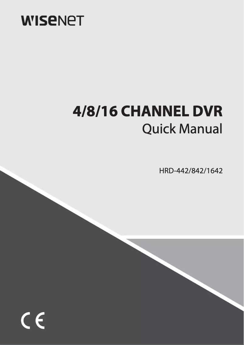 Page 1 of the manual User Manual Hanwha HRD-442P