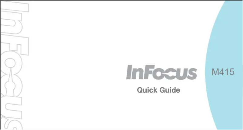Page 1 of the manual User Manual InFocus M415