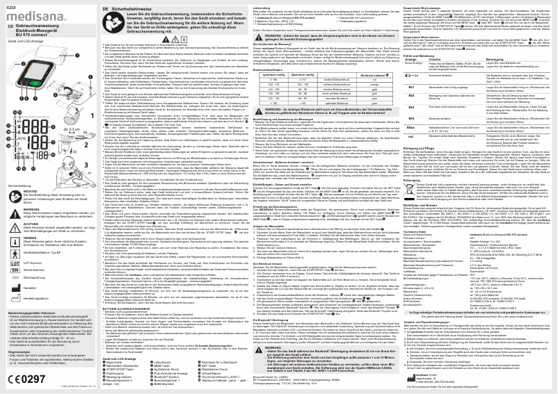 Page 1 de la notice Manuel utilisateur Medisana BU 570 Connect
