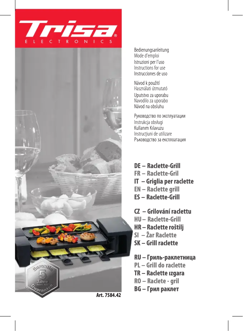 Page 1 de la notice Manuel utilisateur Trisa Vario Flex