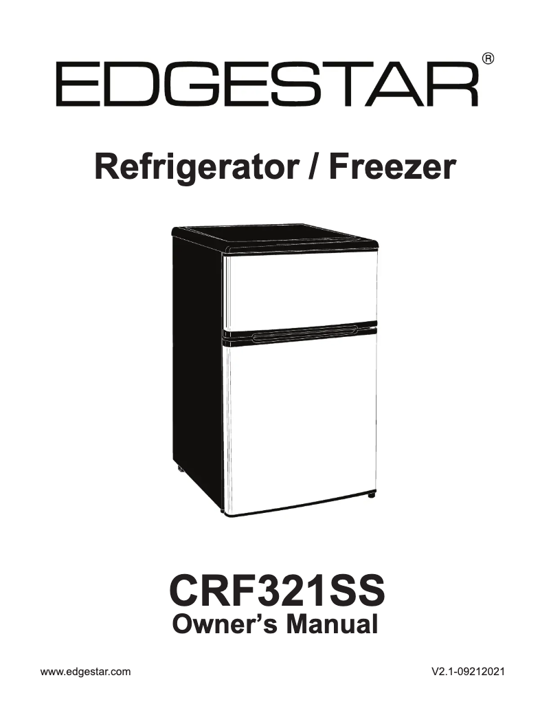 Página 1 del manual Manual de usuario EdgeStar CRF321SS