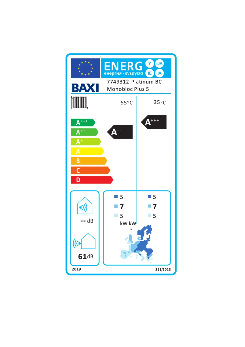 Page 1 de la notice Manuel utilisateur Baxi Platinum BC Monobloc Plus 12 Mono