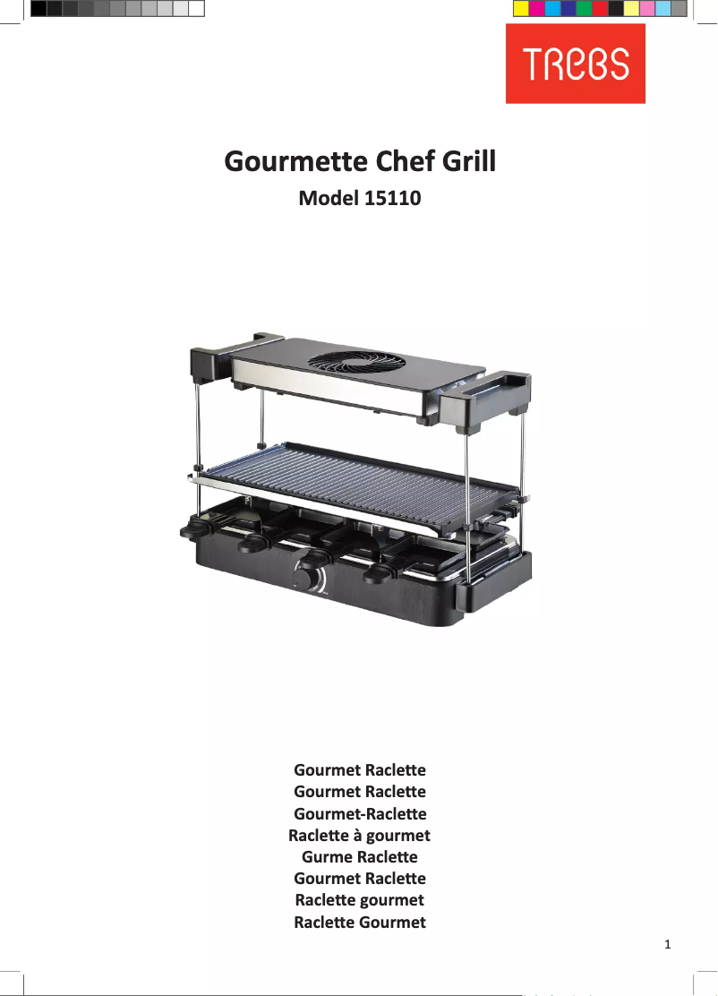 Page 1 de la notice Manuel utilisateur Trebs Gourmette Chef Grill 15110