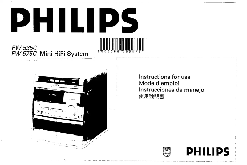 Página 1 del manual Manual de usuario Philips FW 575C