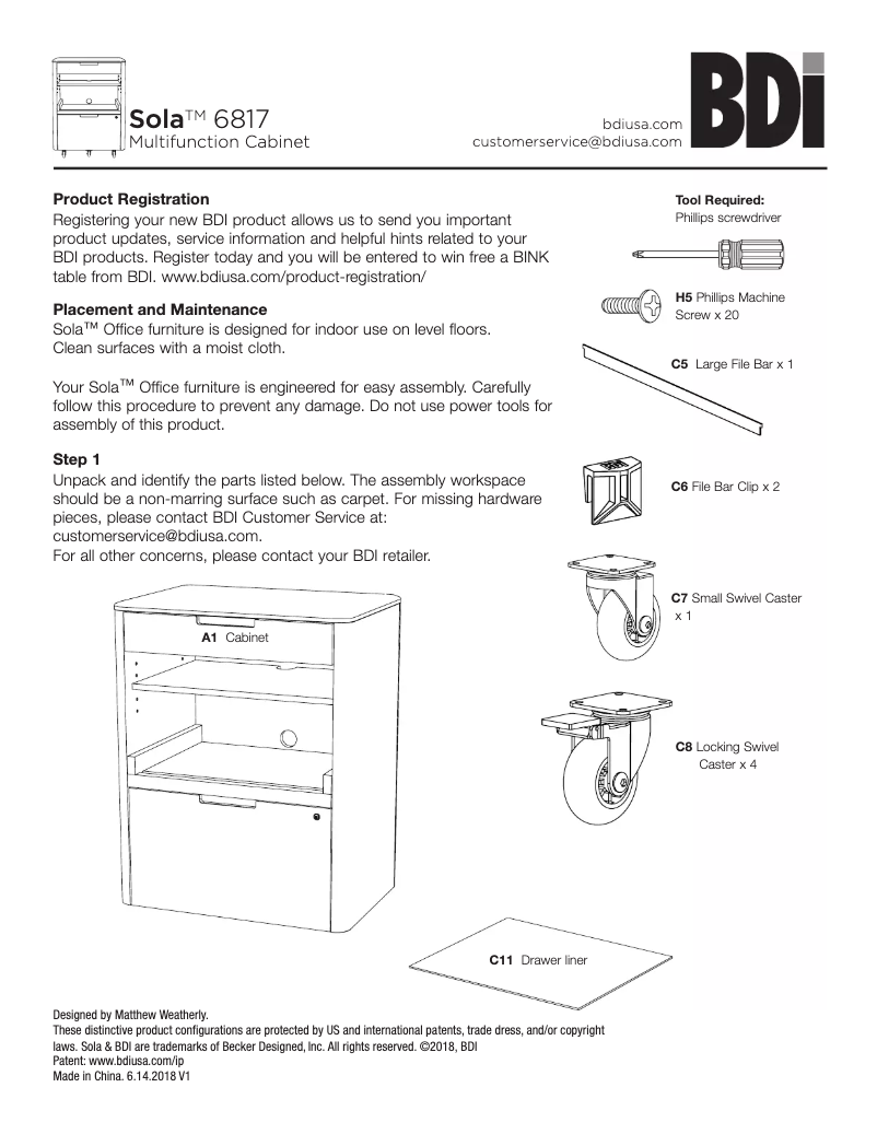 Page 1 de la notice Manuel utilisateur BDI Sola 6817