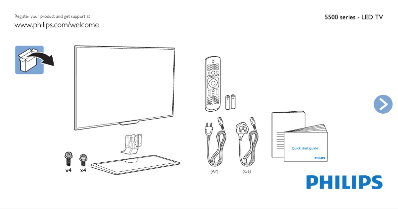 Página 1 del manual Guía de inicio rápido Philips 50PFT5509