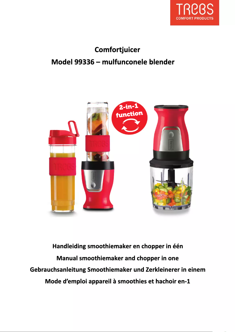 Page 1 de la notice Manuel utilisateur Trebs Comfortjuicer 99336