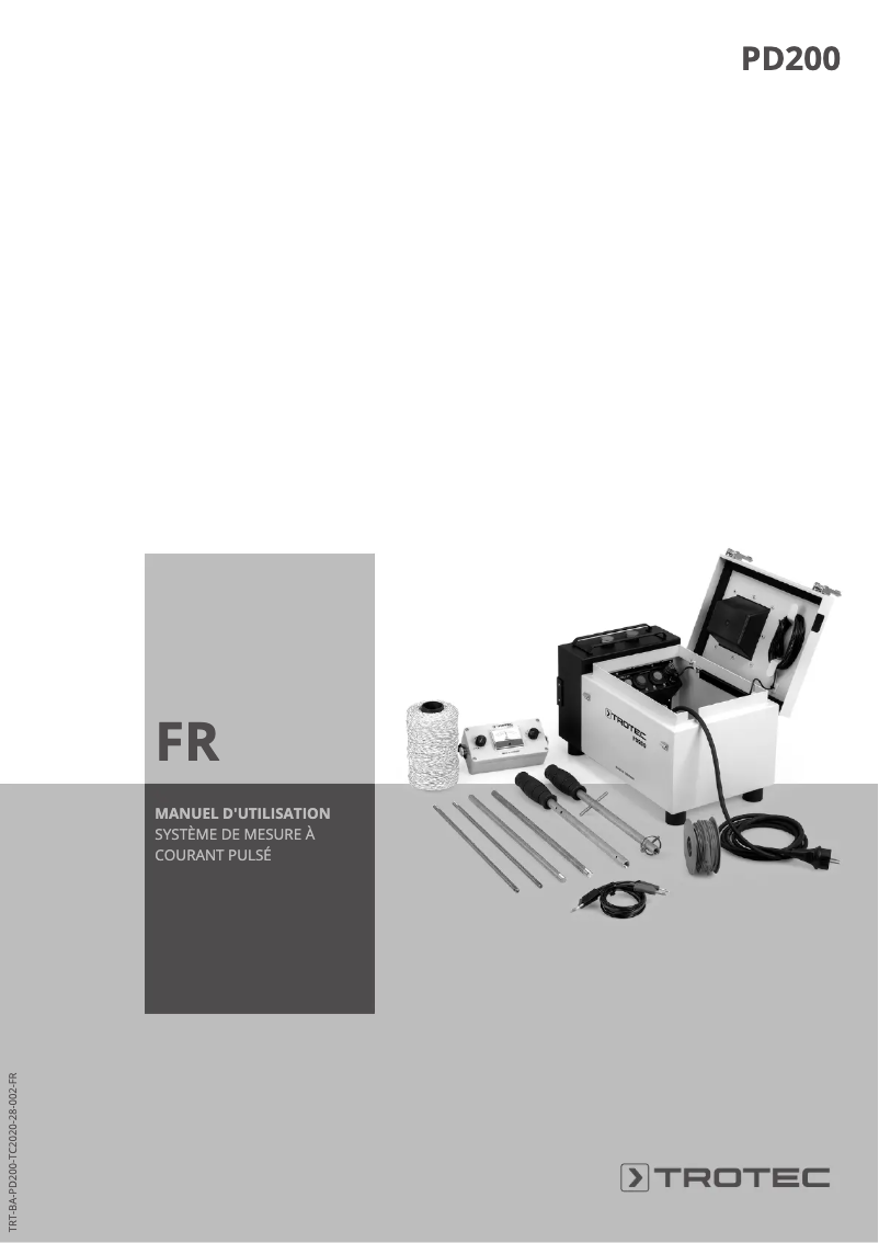 Page 1 de la notice Manuel utilisateur Trotec PD200