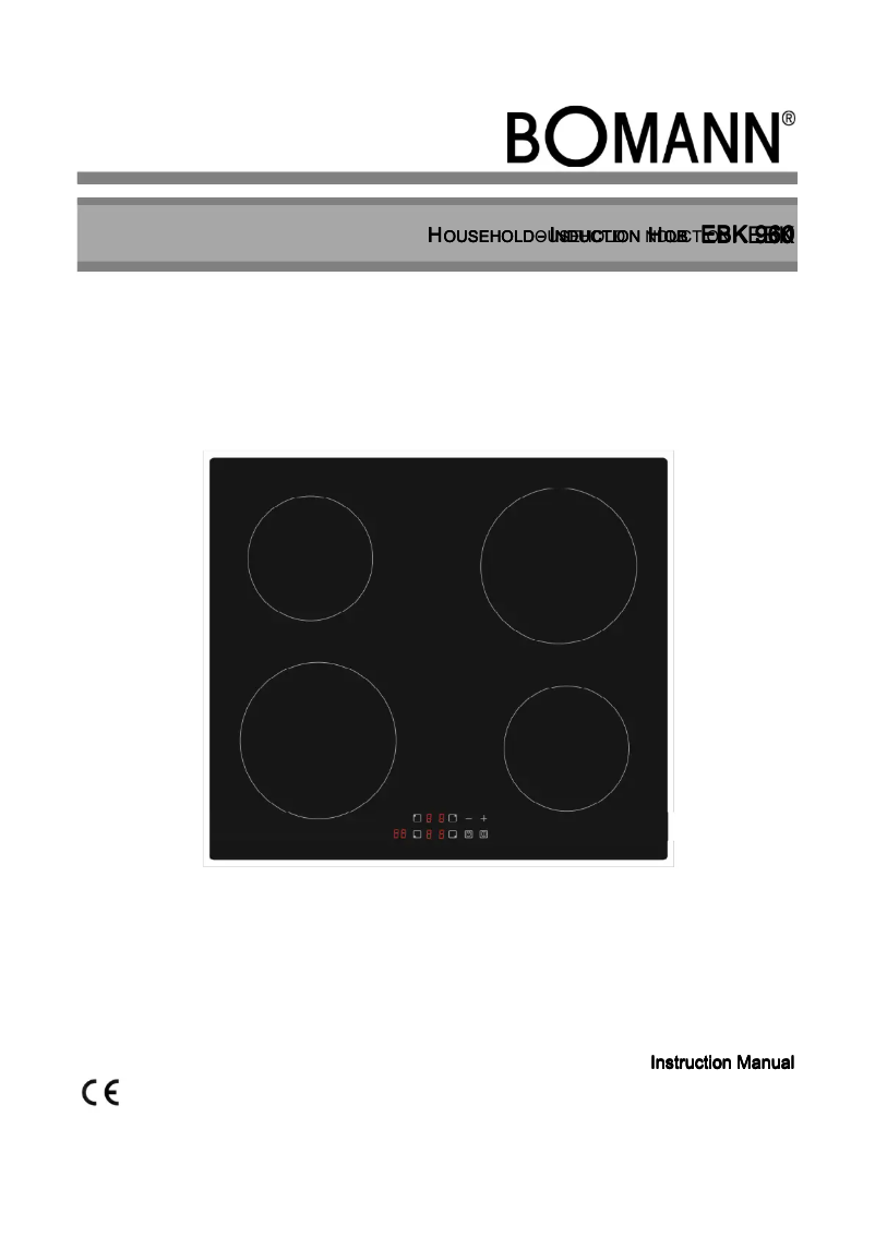 Page 1 de la notice Manuel utilisateur Bomann EBK 960