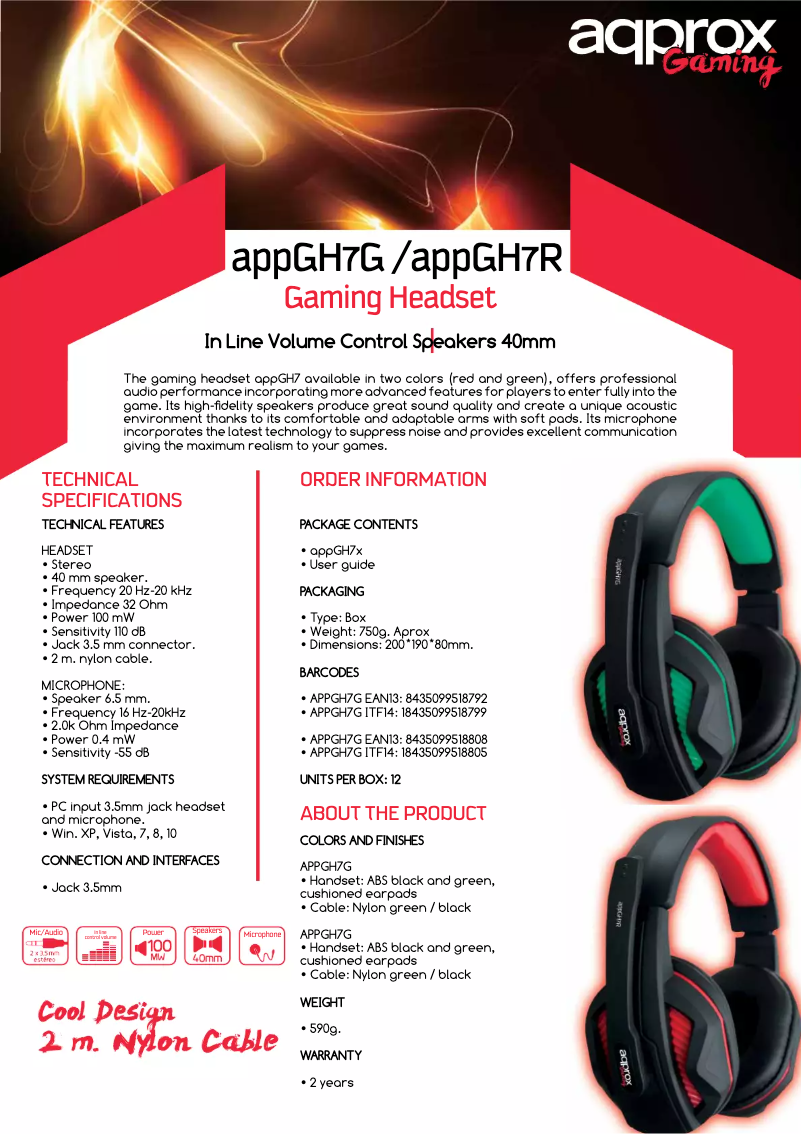 Page 1 de la notice Manuel utilisateur Approx APPGH7R