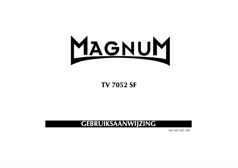 Page 1 de la notice Manuel utilisateur Magnum TV 7052