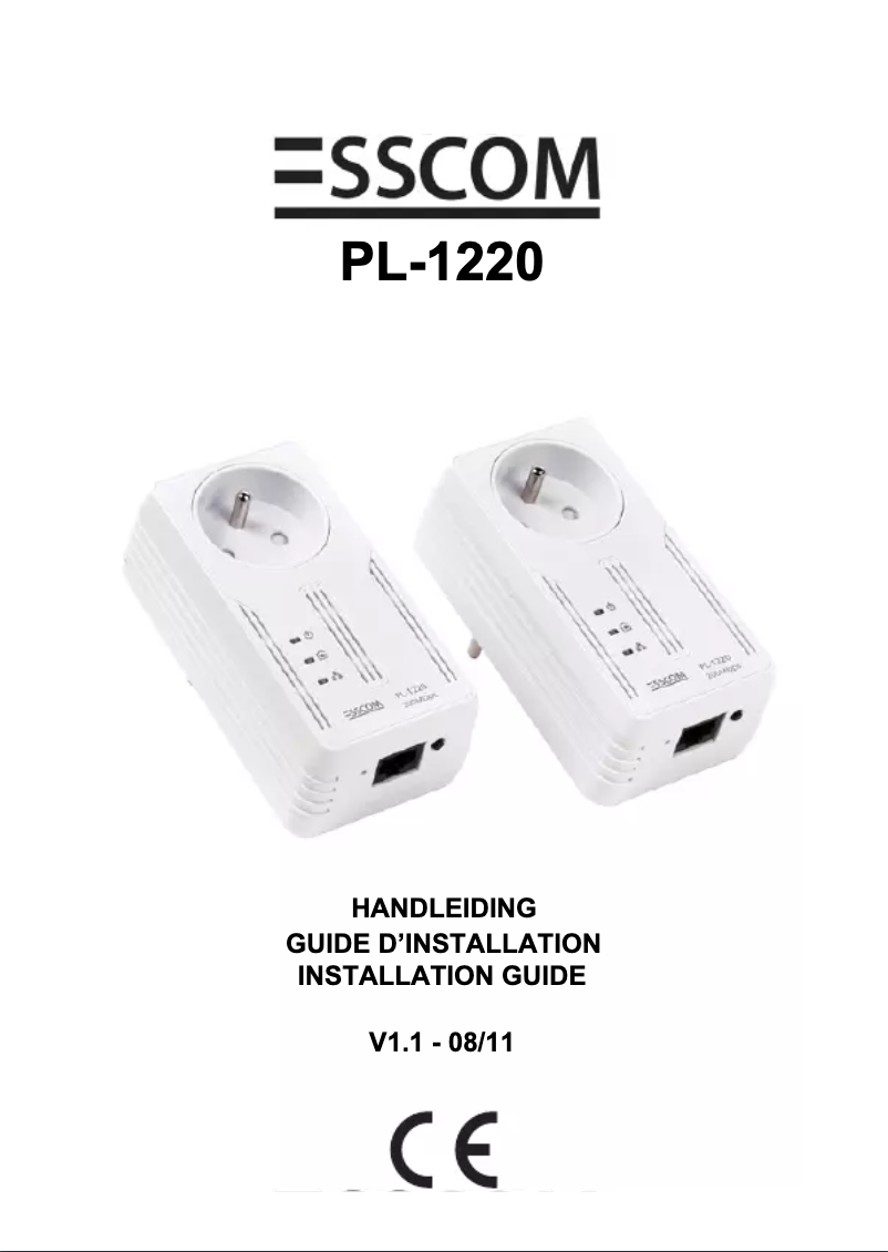 Page 1 of the manual User Manual Esscom PL-1220