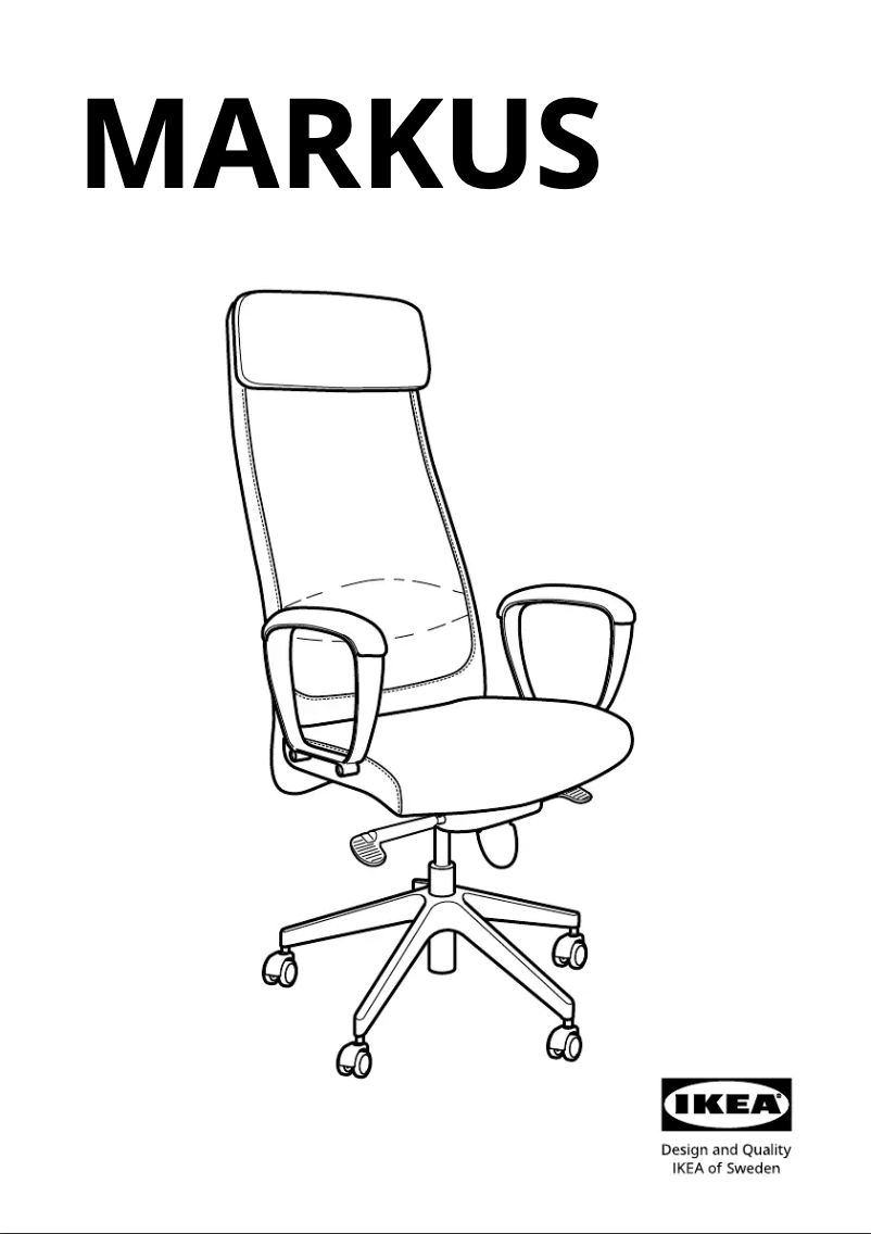 Page 1 de la notice Manuel utilisateur Ikea MARKUS 502.611.51