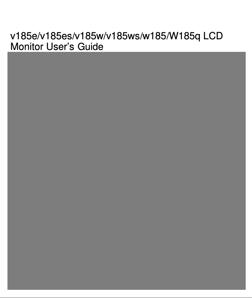 Page 1 of the manual User Manual HP v185es
