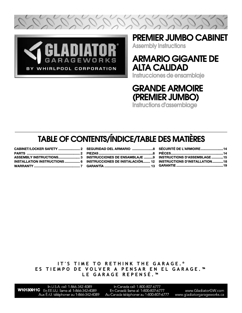 Page 1 de la notice Guide d'installation Gladiator GAJG36FDYG
