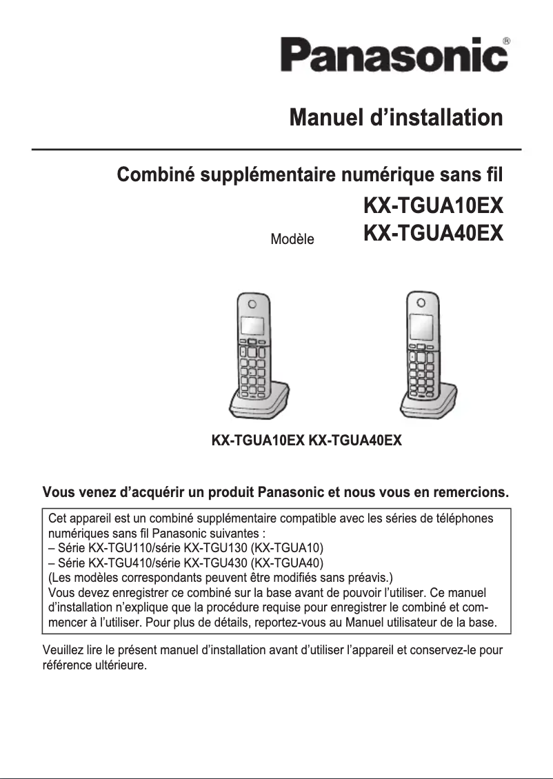 Página 1 del manual Manual de usuario Panasonic KX-TGUA10