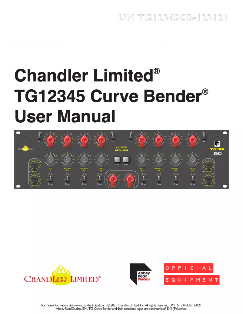 Page 1 de la notice Manuel utilisateur Chandler Curve Bender