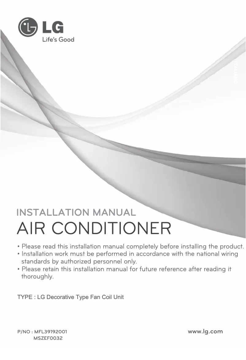 Página 1 del manual Manual de usuario LG YCNB036AAB0