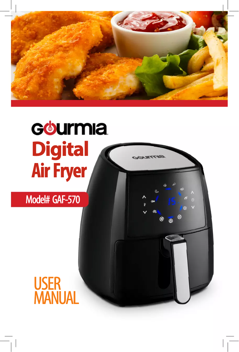 Page 1 de la notice Manuel utilisateur Gourmia GAF570