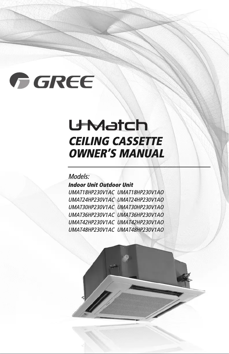Página 1 del manual Manual de usuario Gree UMAT18HP230V1AC