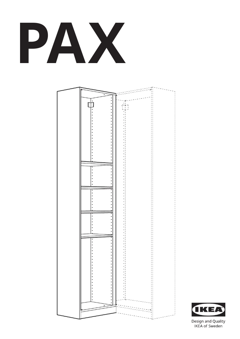 Page 1 de la notice Consignes visuelles Ikea PAX