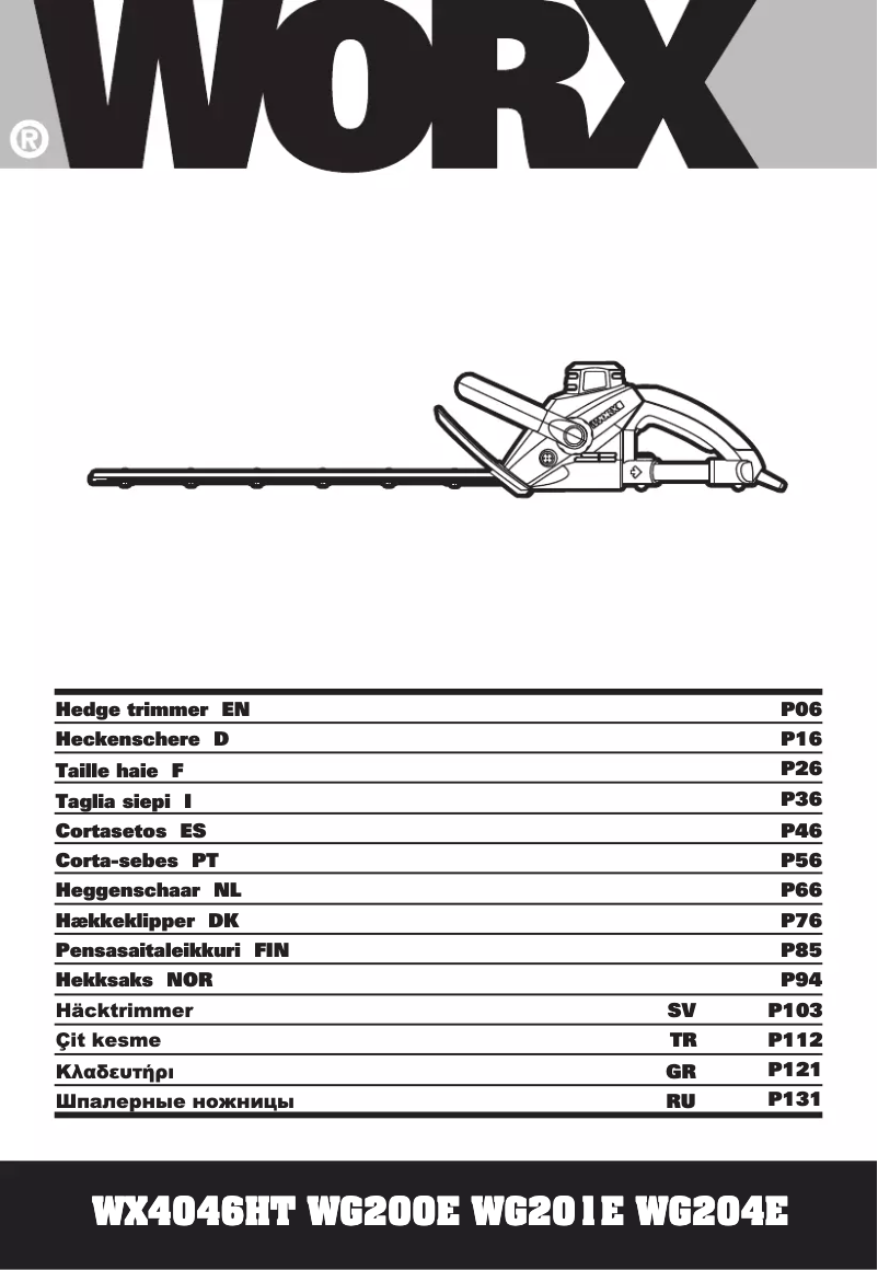 Page 1 of the manual User Manual Worx WG201E