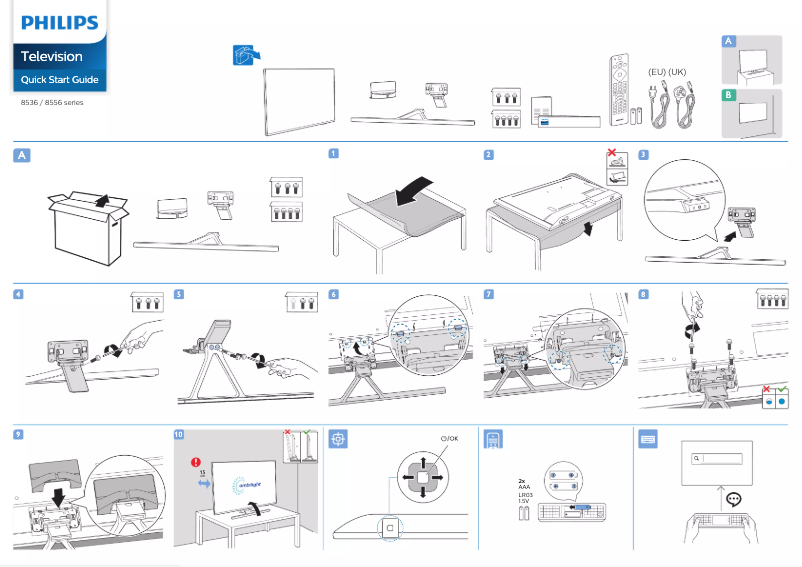 Page 1 of the manual Quick Start Guide Philips 50PUS8536