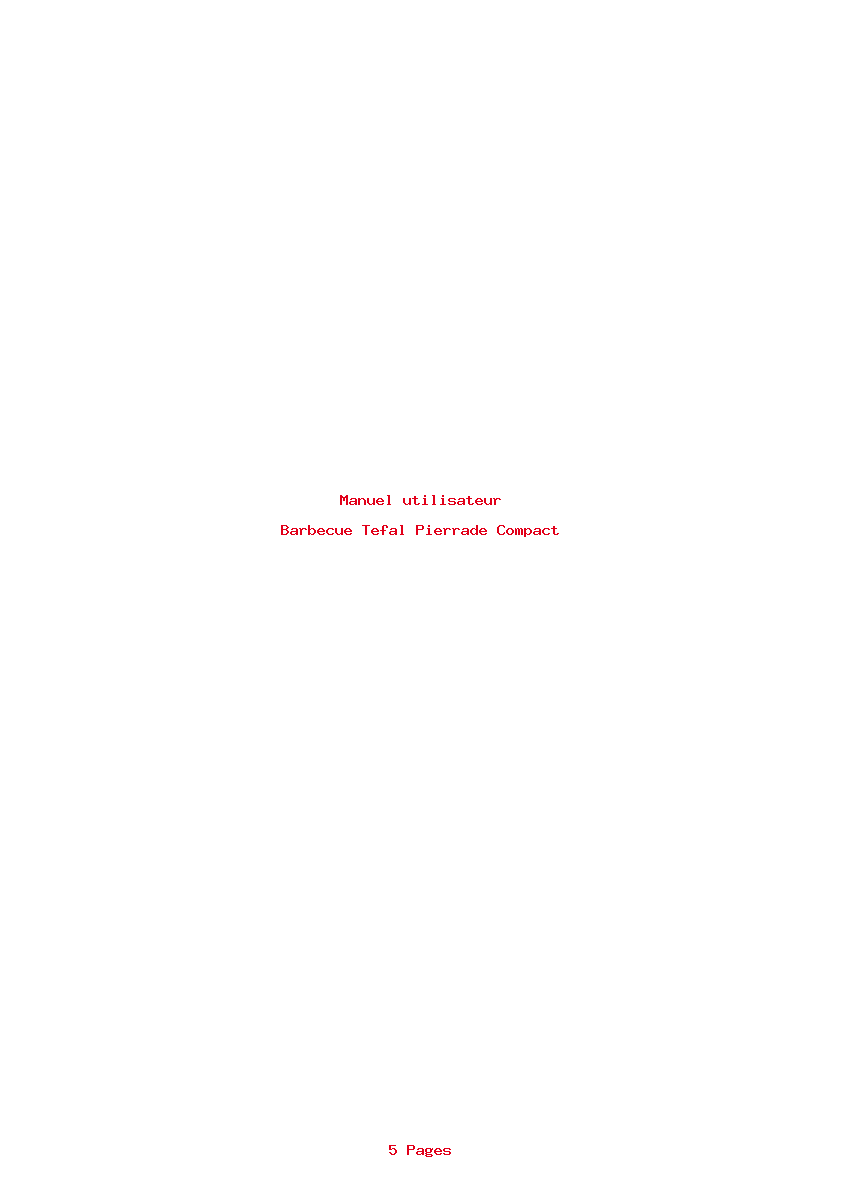 Page 1 de la notice Manuel utilisateur Tefal Pierrade Compact