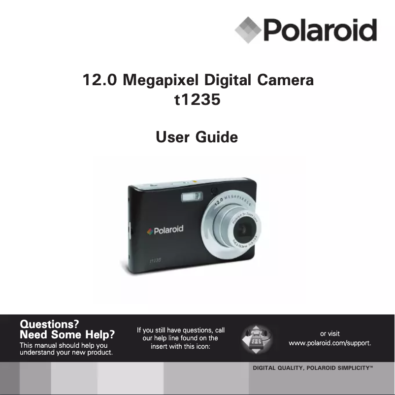 Página 1 del manual Manual de usuario Polaroid t1235