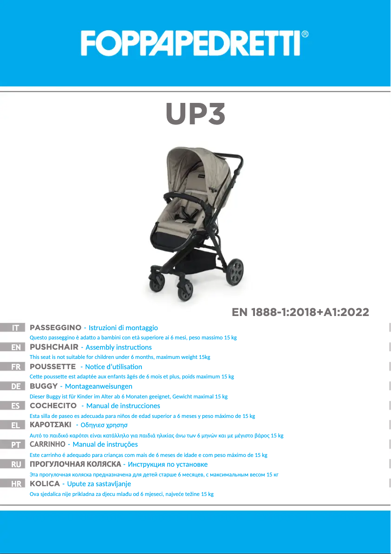 Page 1 de la notice Manuel utilisateur Foppapedretti Up3