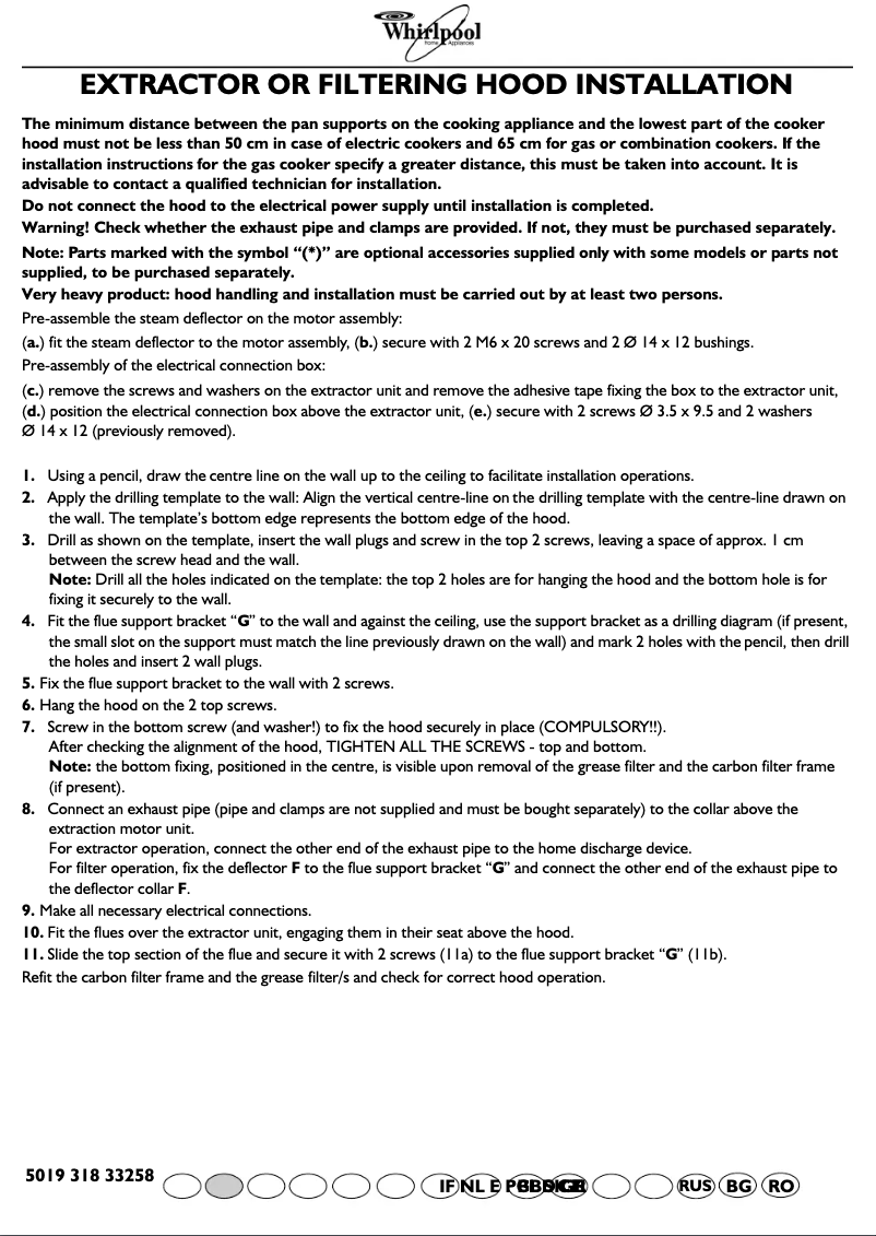 Page 1 de la notice Mode d'emploi Whirlpool AKR 694 IX