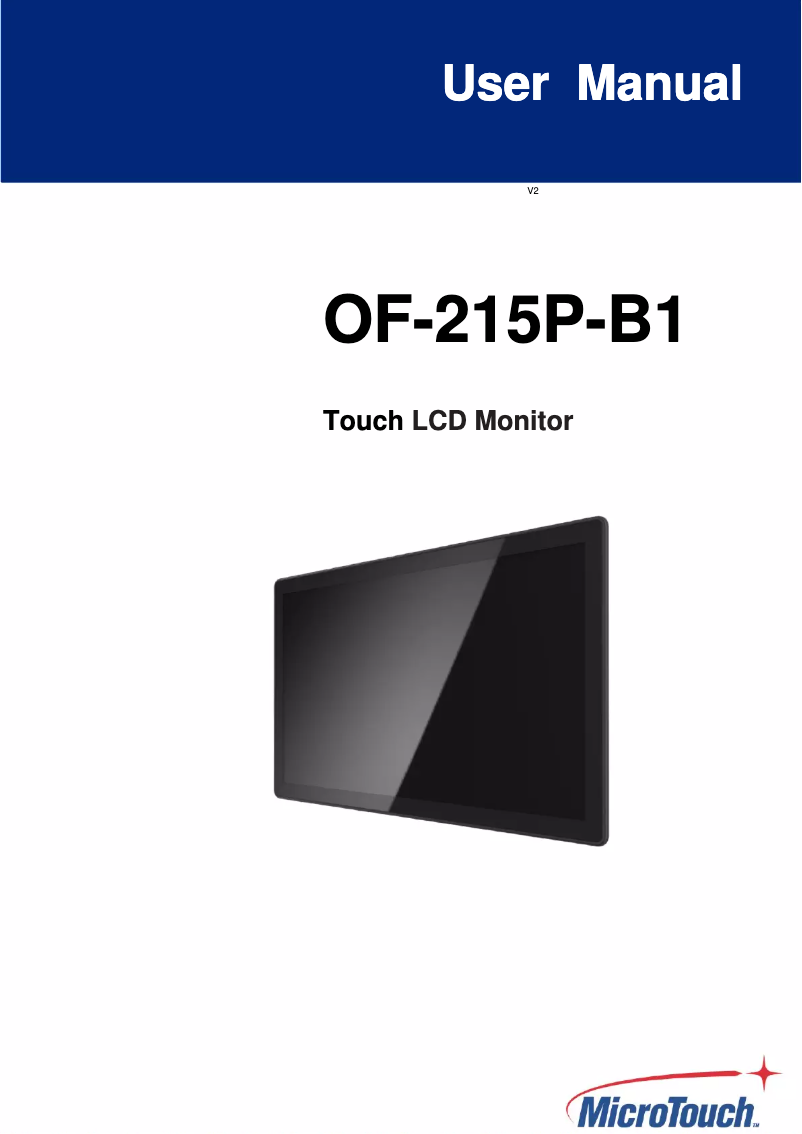 Page 1 de la notice Manuel utilisateur MicroTouch OF-215P-B1