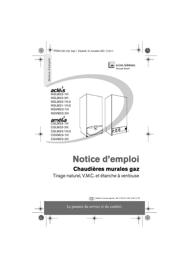 Página 1 del manual Manual de usuario e.l.m. leblanc Acléis NGLM23-2H