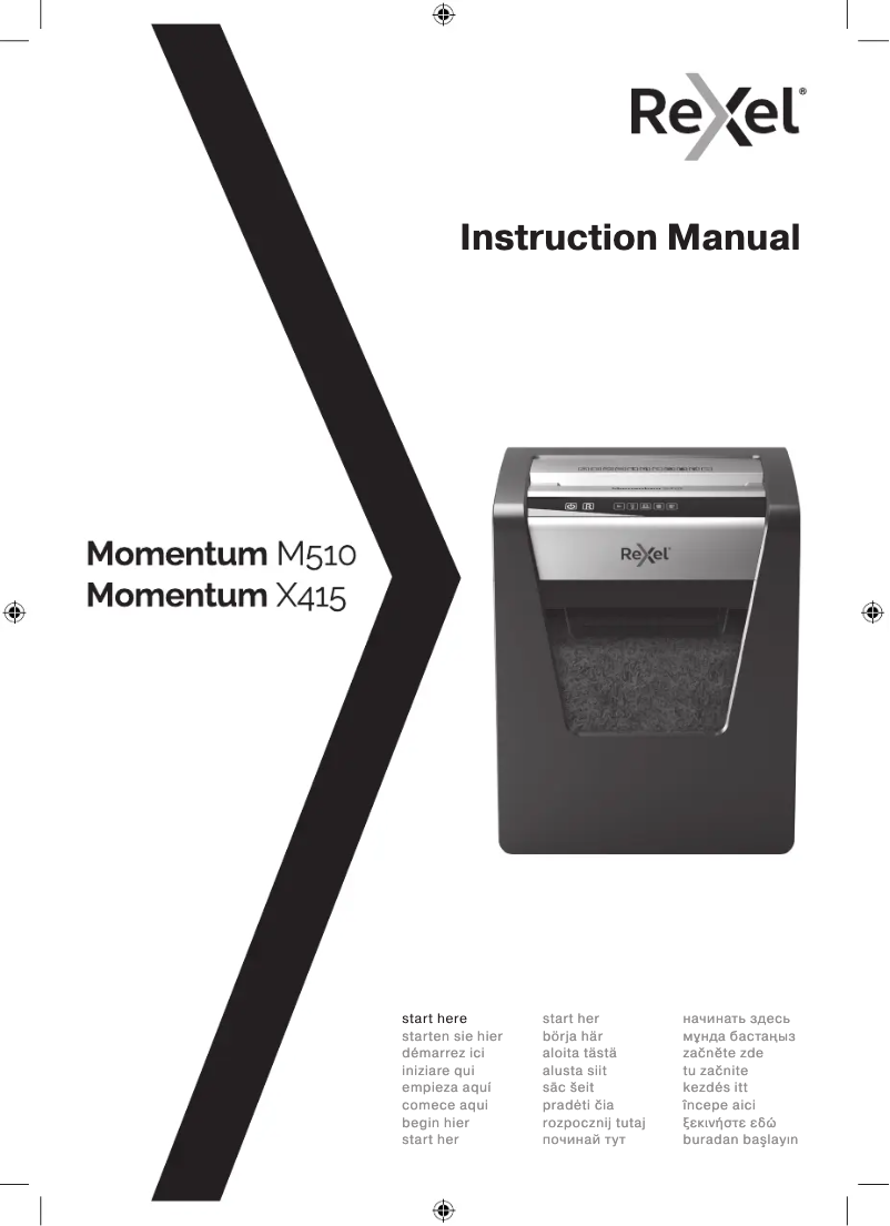 Page 1 de la notice Manuel utilisateur Rexel Momentum M510