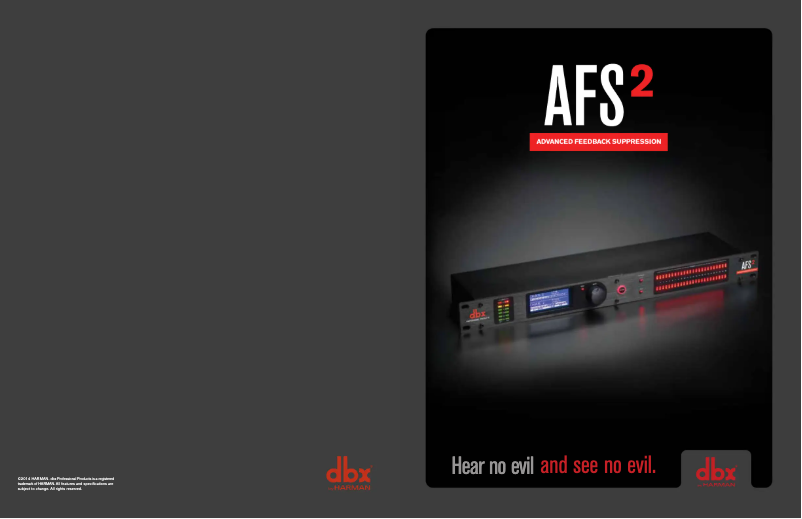 Page 1 de la notice Brochure DBX AFS2