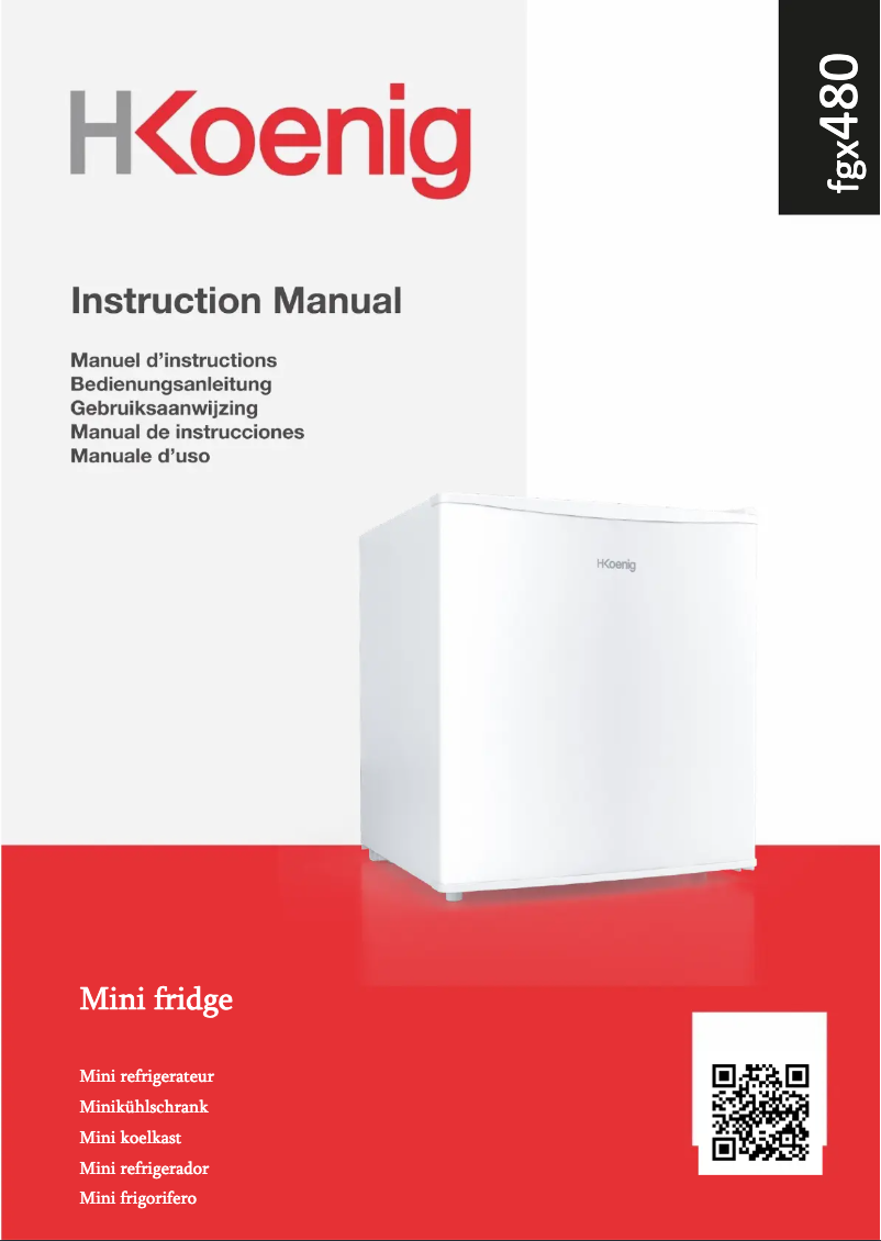 Page 1 de la notice Manuel utilisateur H.Koenig FGX480