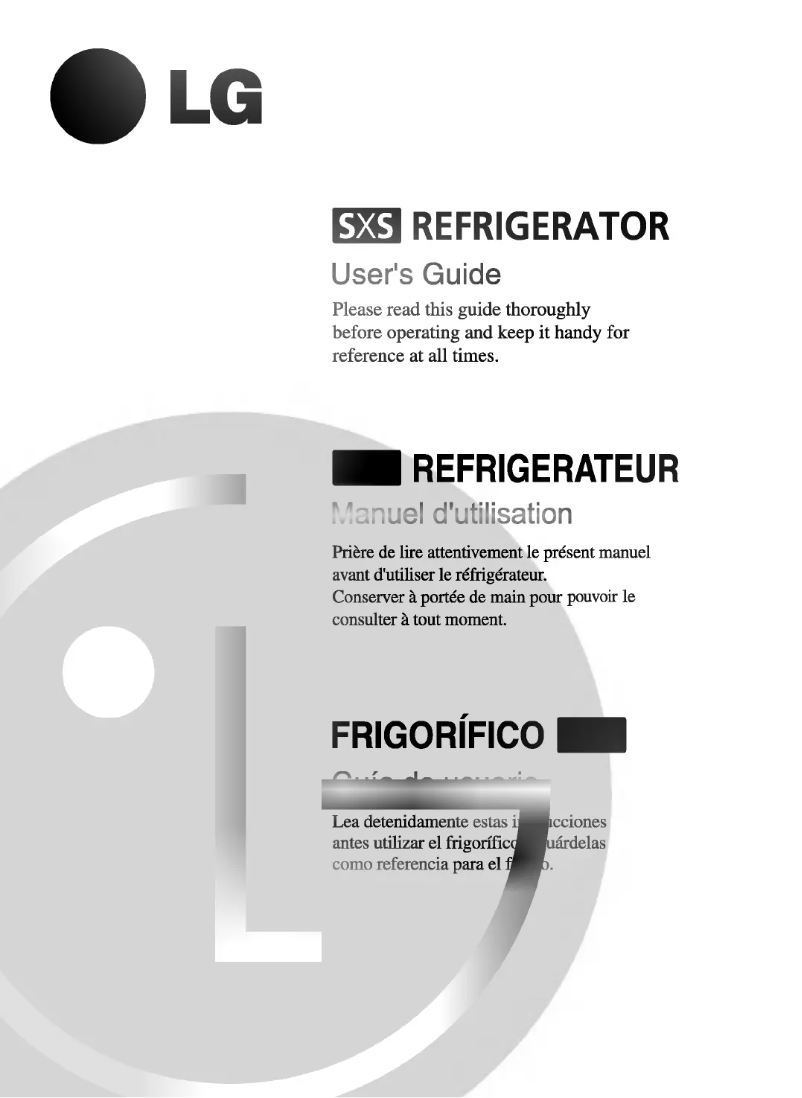Page 1 de la notice Manuel utilisateur LG GR-L197CBQ