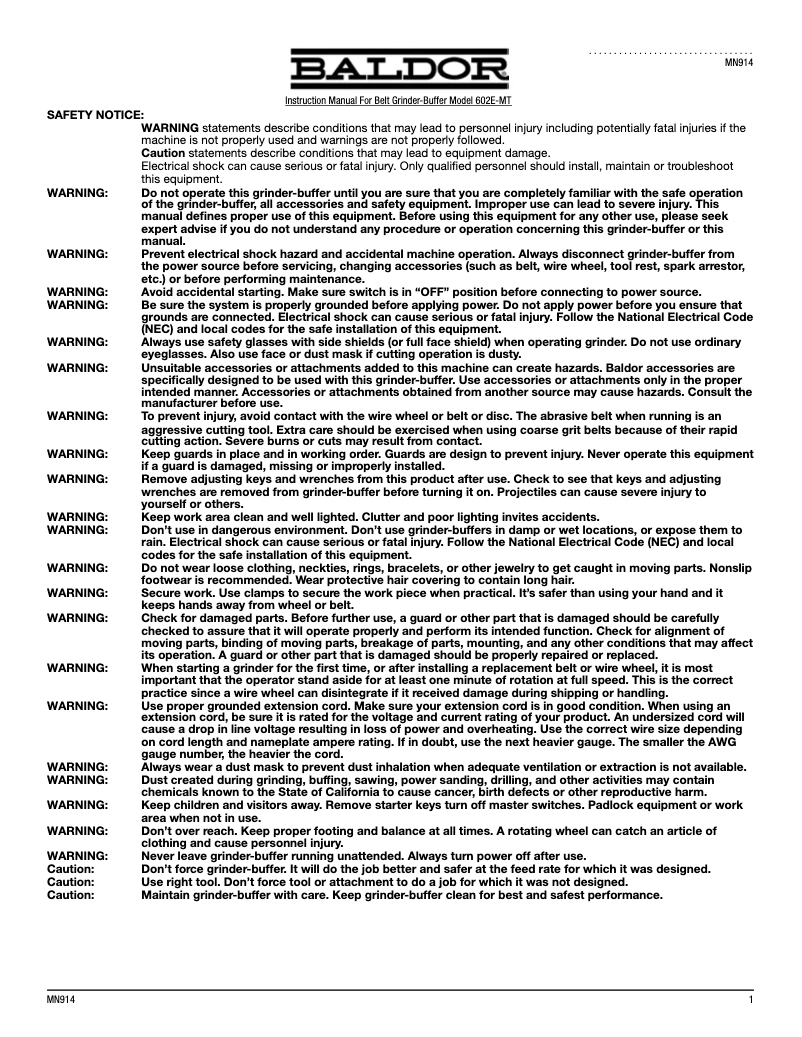 Page 1 de la notice Manuel utilisateur ABB 7B602E-MT