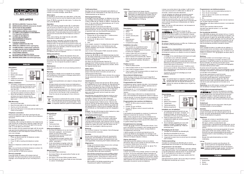 Página 1 del manual Manual de usuario Konig SEC-APD10