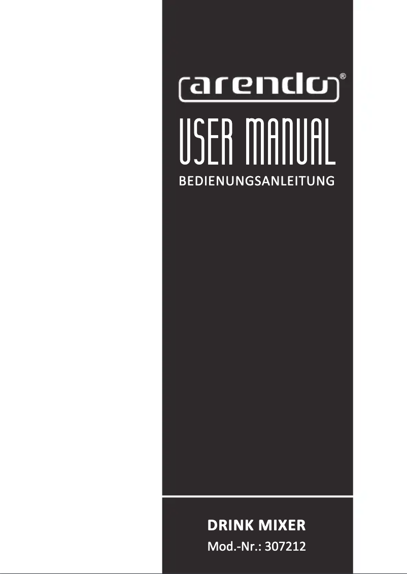 Page 1 of the manual User Manual Arendo 307212