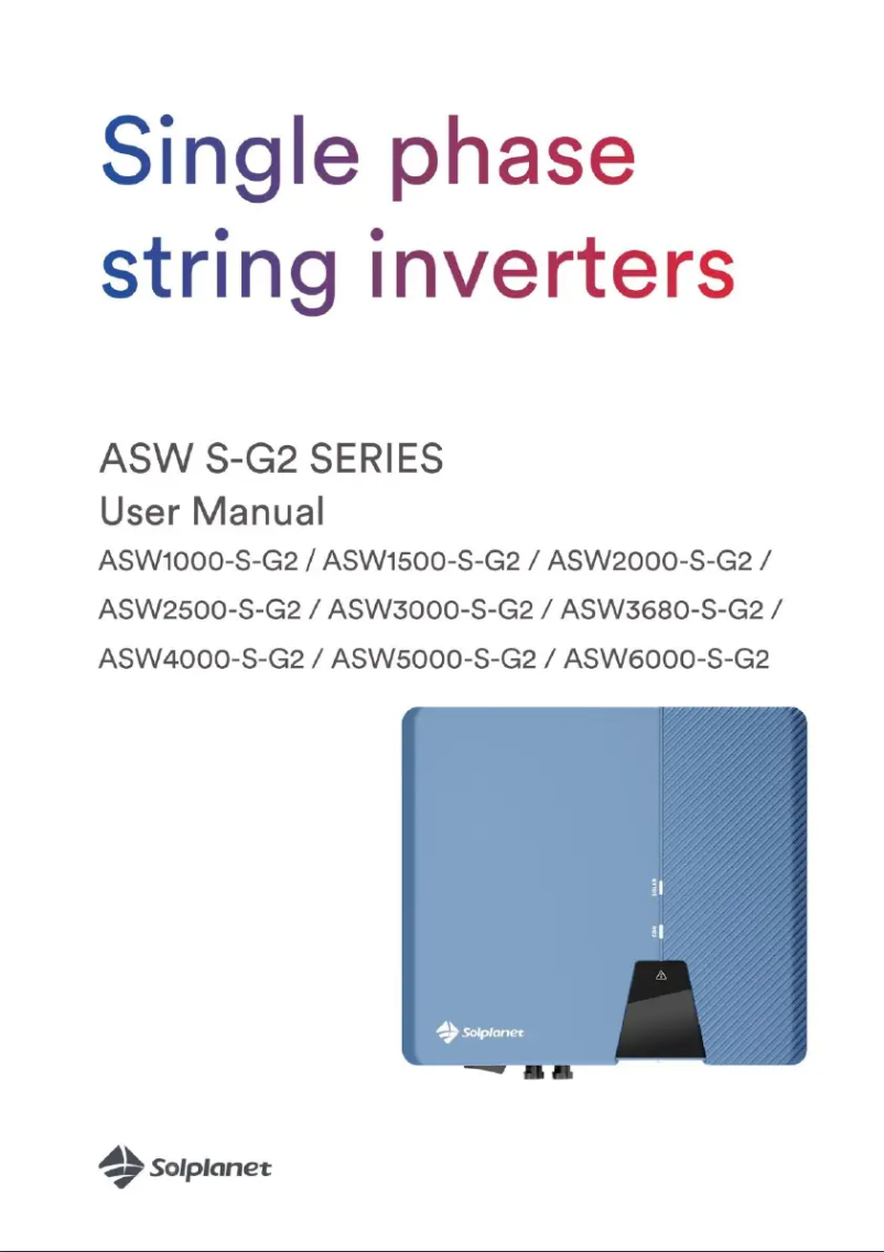 Página 1 del manual Manual de usuario Solplanet ASW3000-S-G2